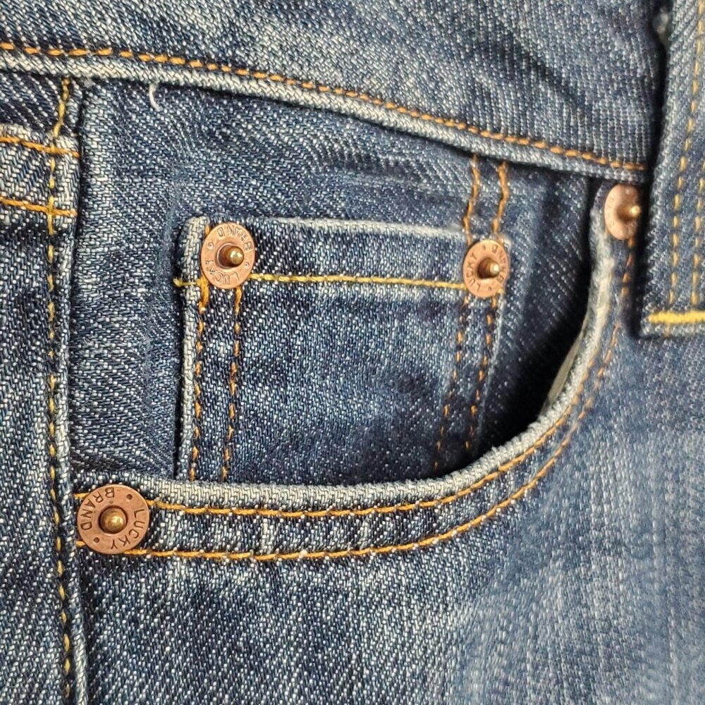 Lucky Brand Womens 6 28 Jeans Lola Bootcut Short Denim Stretch Mid Rise 5 Pocket - Picture 16 of 16